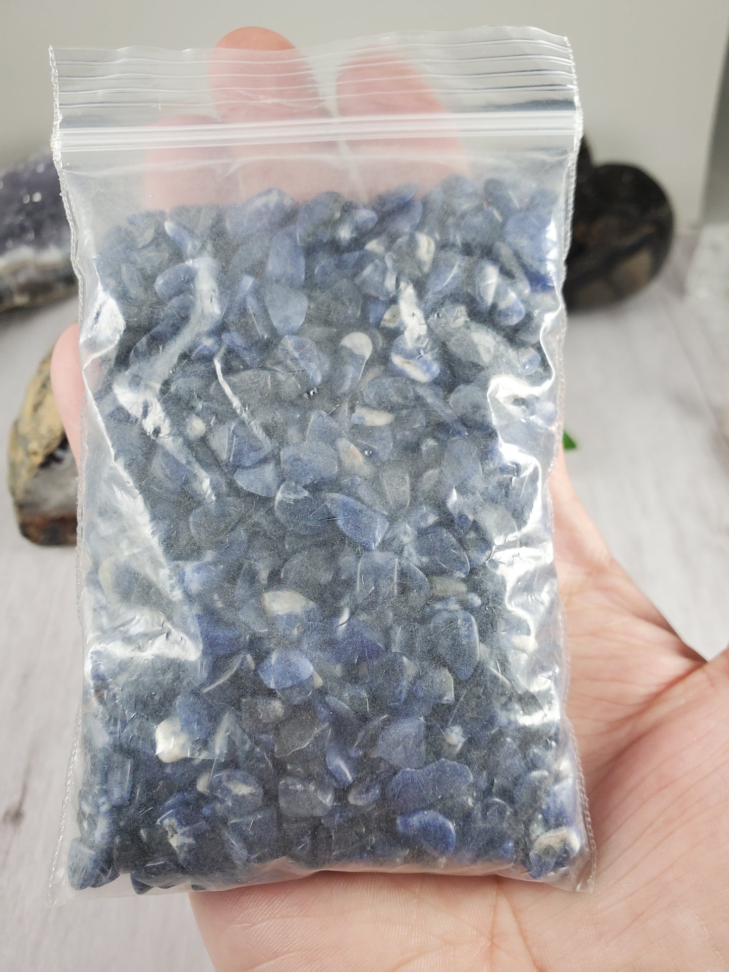 Dark Blue Sodalite Gem Chips