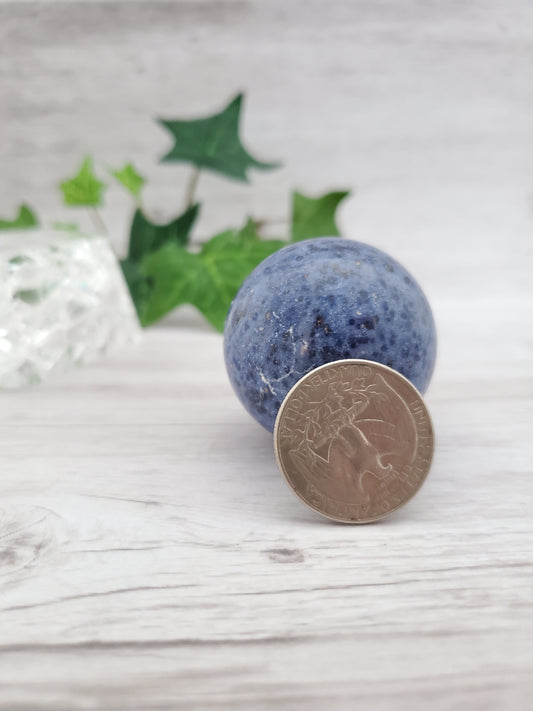 Fabulous Speckled Dumortierite Sphere