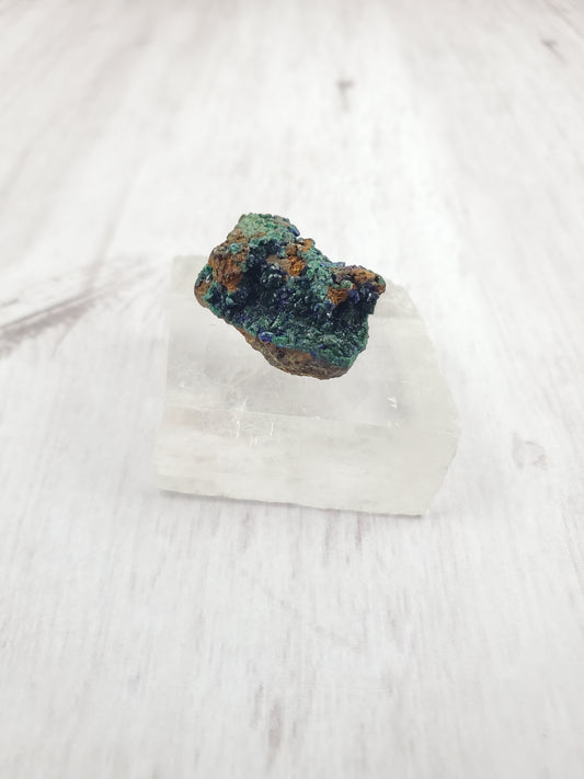 Adorable Malachite and Azurite Crystal Specimen