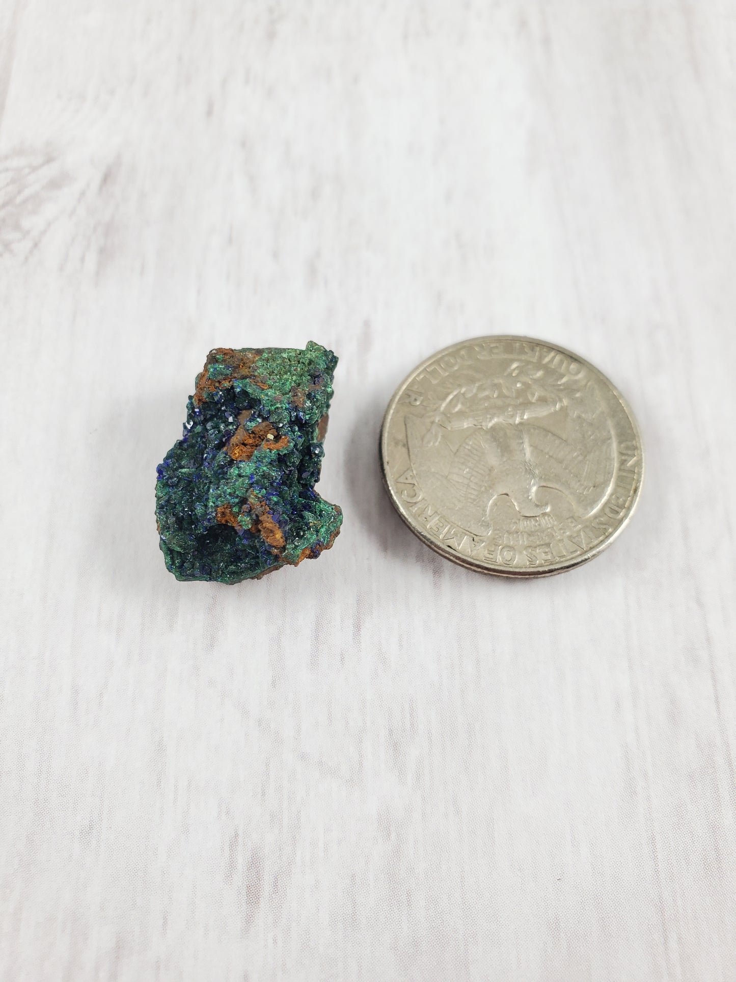 Adorable Malachite and Azurite Crystal Specimen