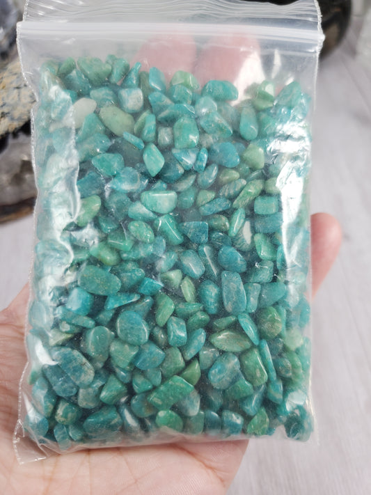 Exellent Dark Green Amazonite Undrilled Gem Chips