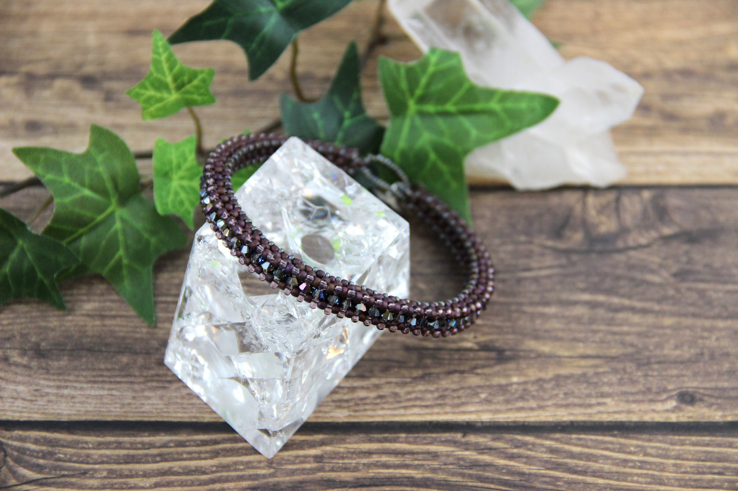 Sparkly Purple Swarovski Tennis Style Bracelet