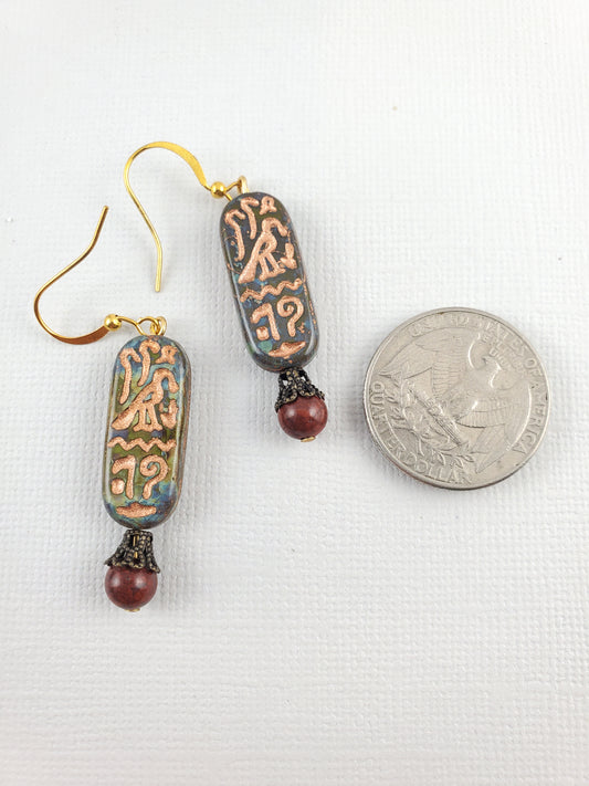 Egyptian Cartouche Earrings