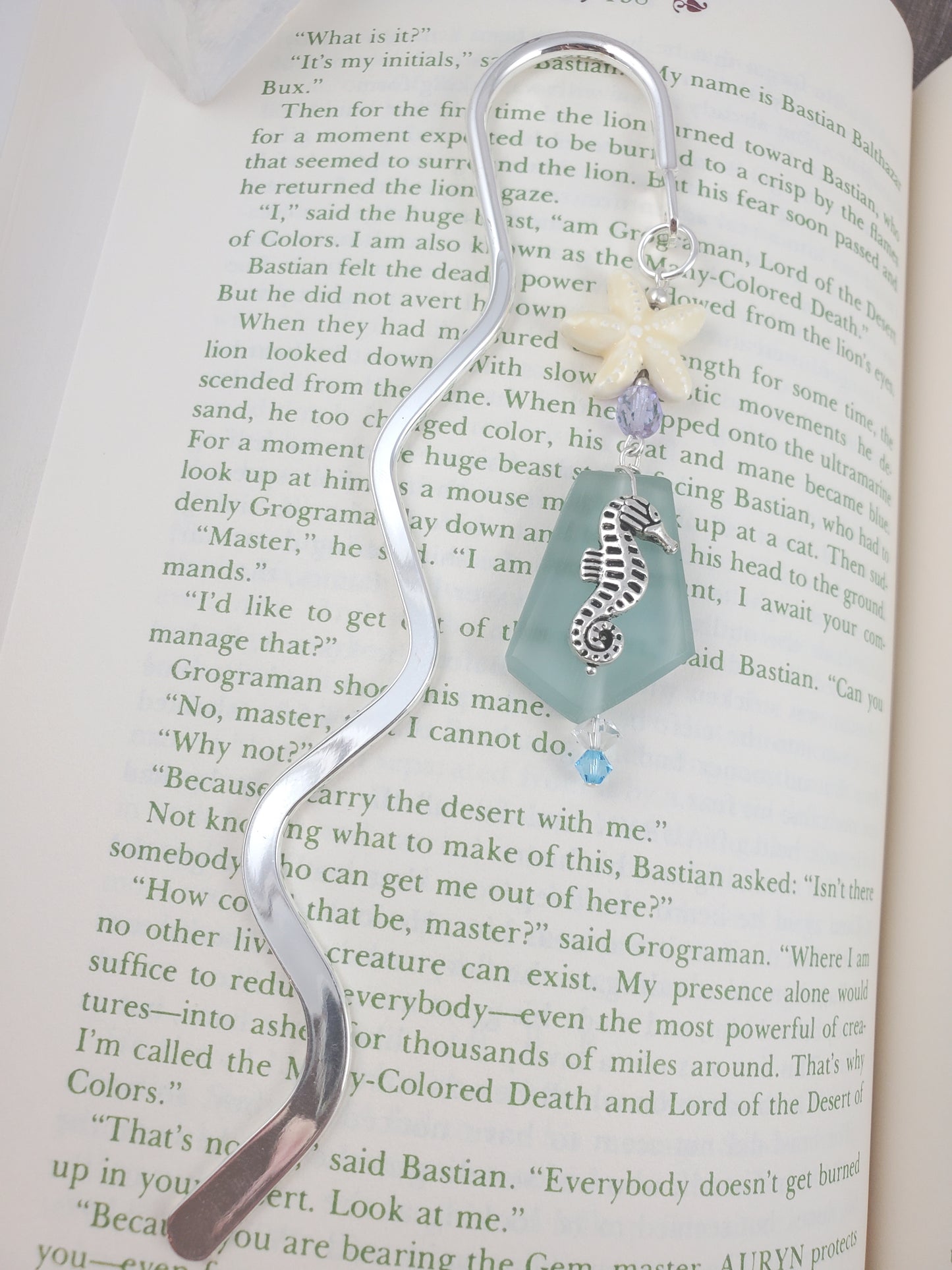 Seahorse and Starfish Bookmark