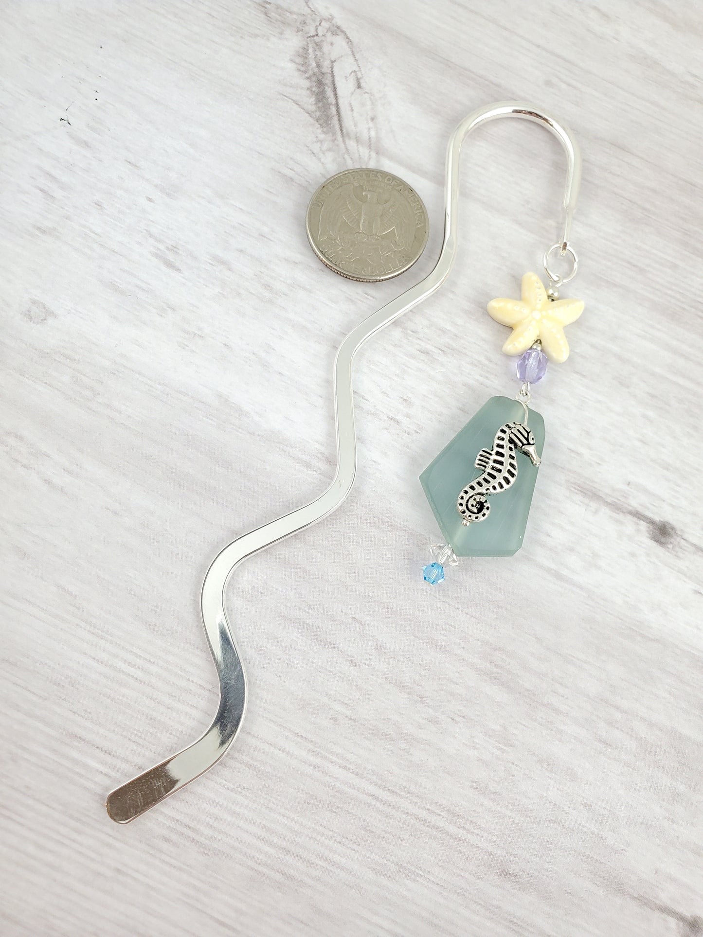 Seahorse and Starfish Bookmark
