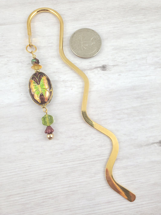 Cloisonne Butterfly Bookmark