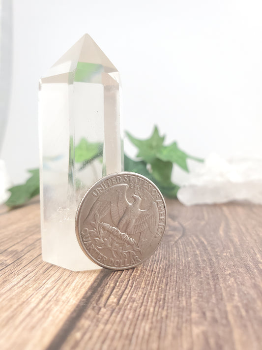 Super Clear Quartz Point with Rainbows