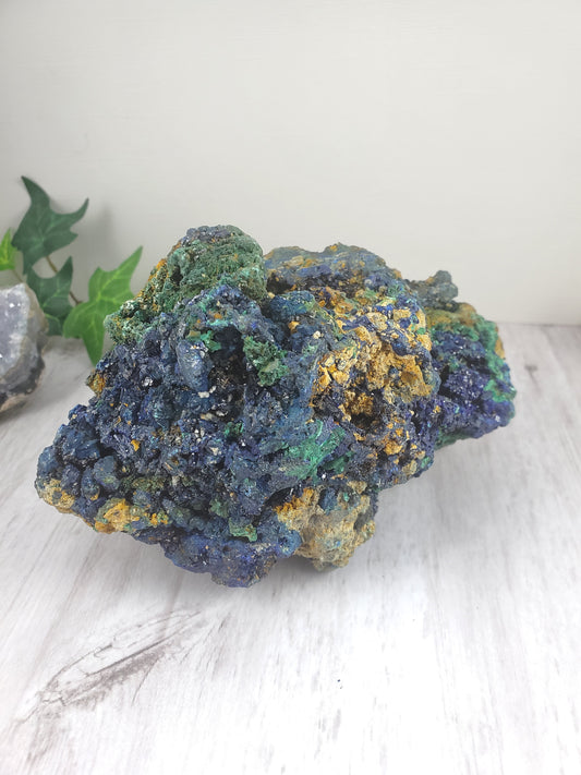 Huge Sparkly Azurite and Malachite Specimen