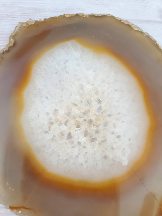 Natural Agate and Quartz Slice