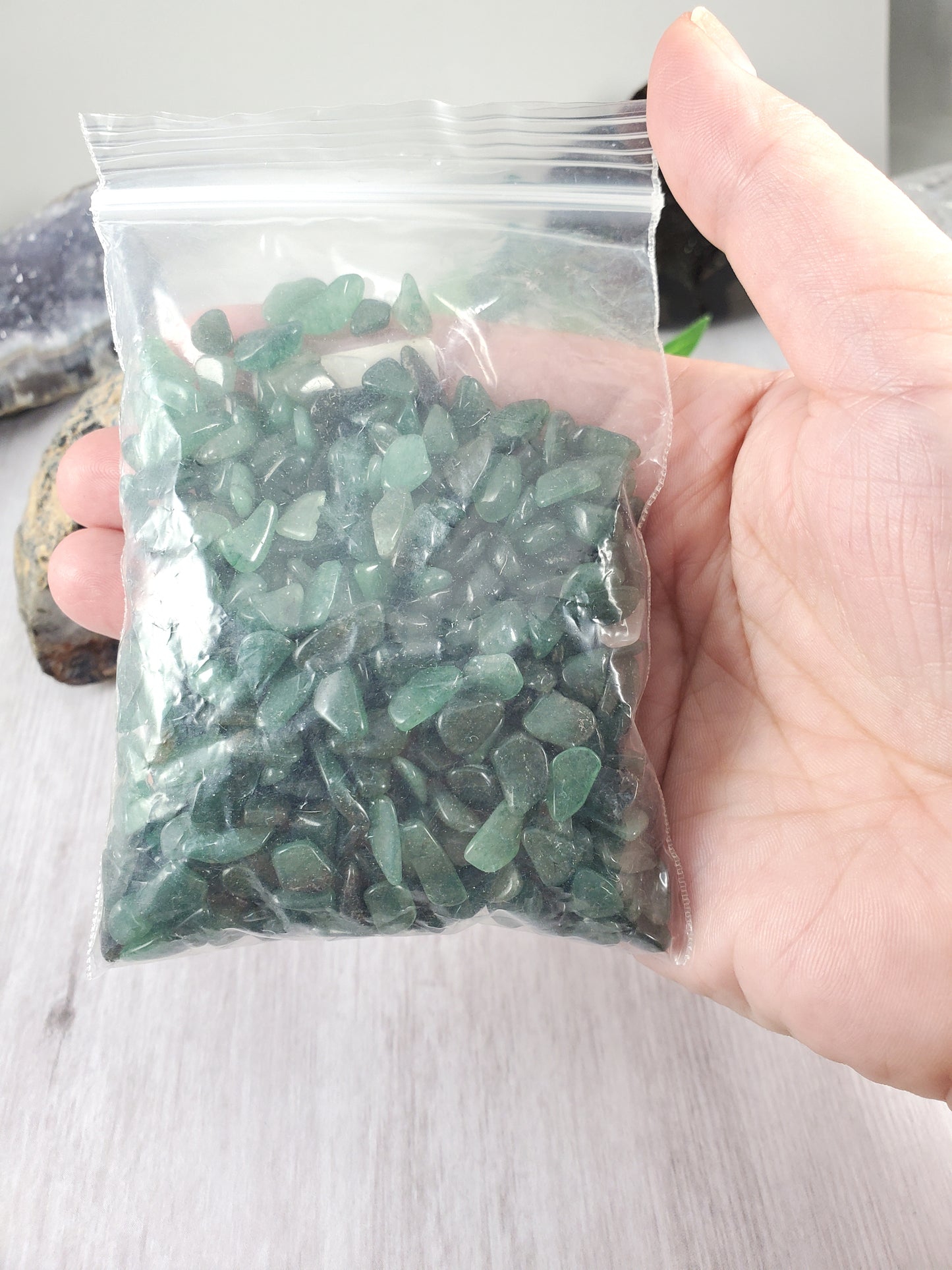 Apple Green Adventurine Undrilled Gem Chips