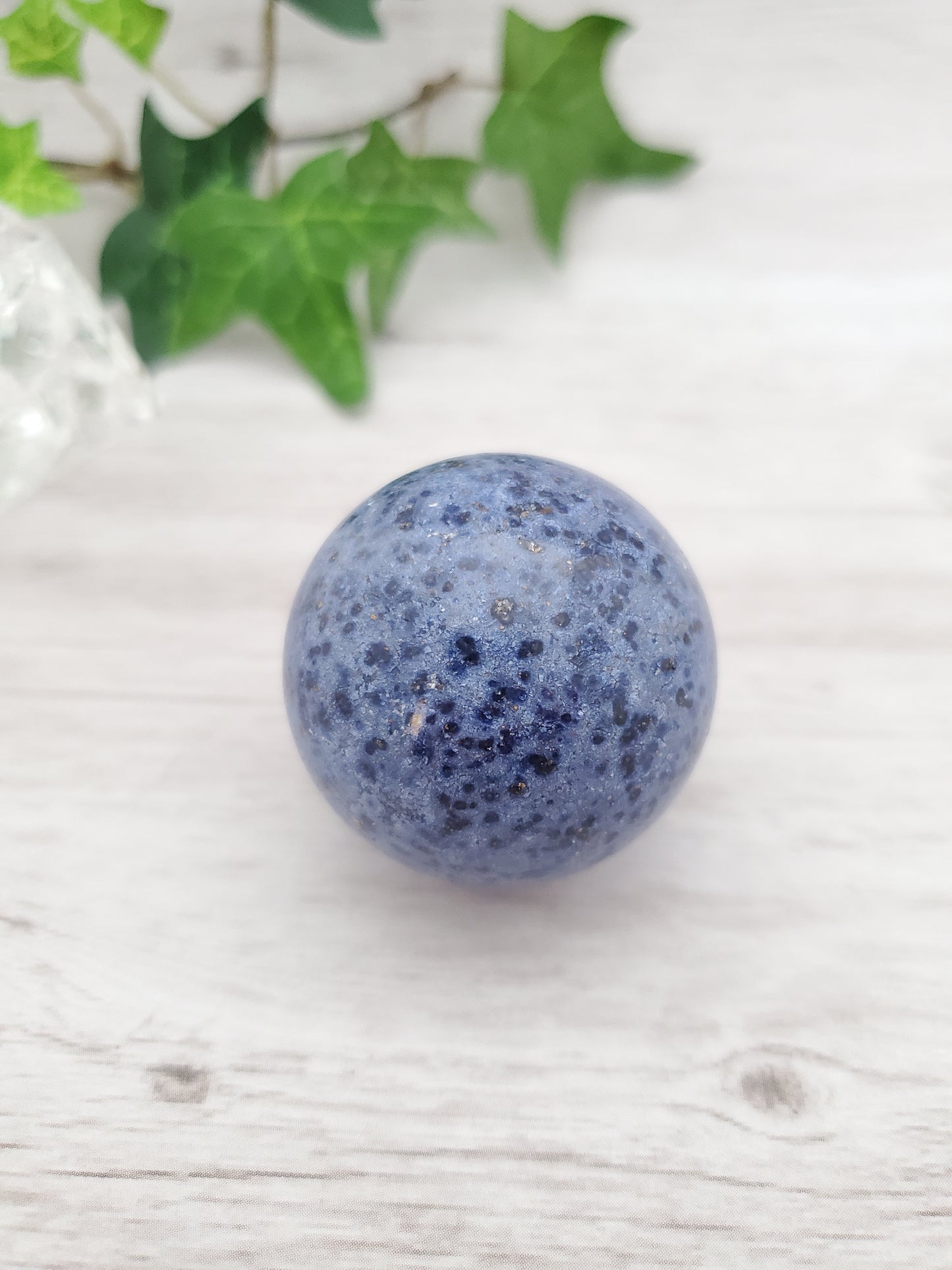 Fabulous Speckled Dumortierite Sphere