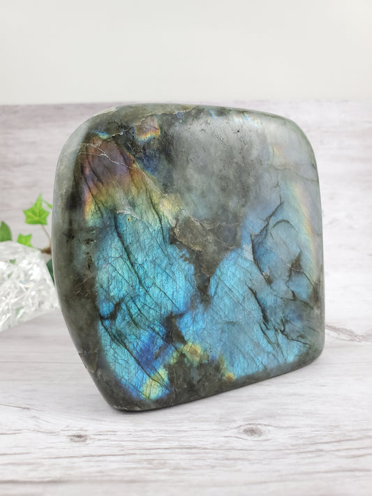 Large Flashy Labradorite Freeform Square