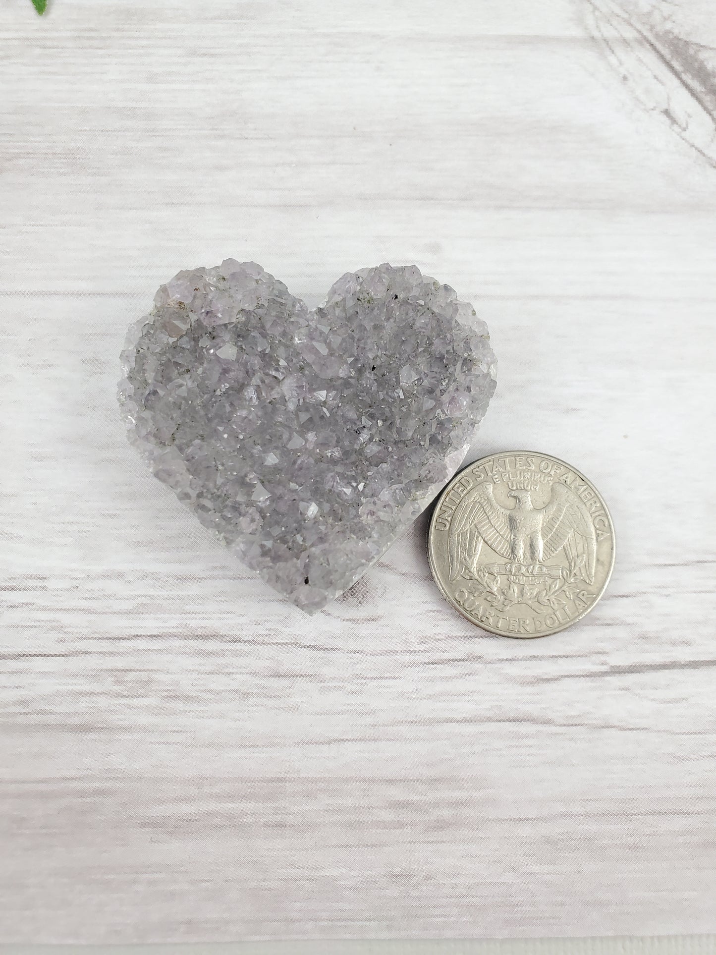 Pastel Purple Druzy Amethyst Heart