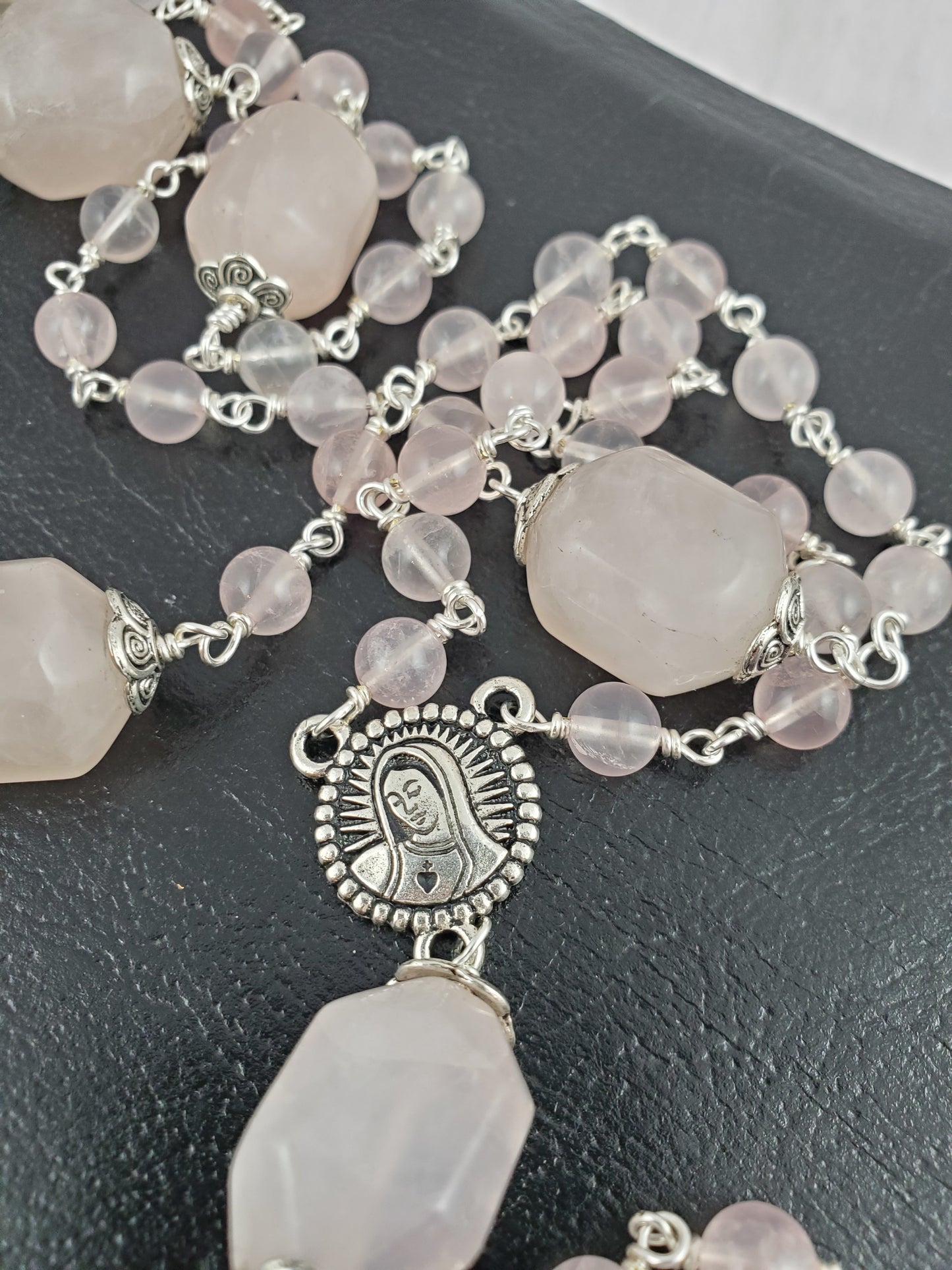 Gorgeous Heirloom Rose Quartz Rosary