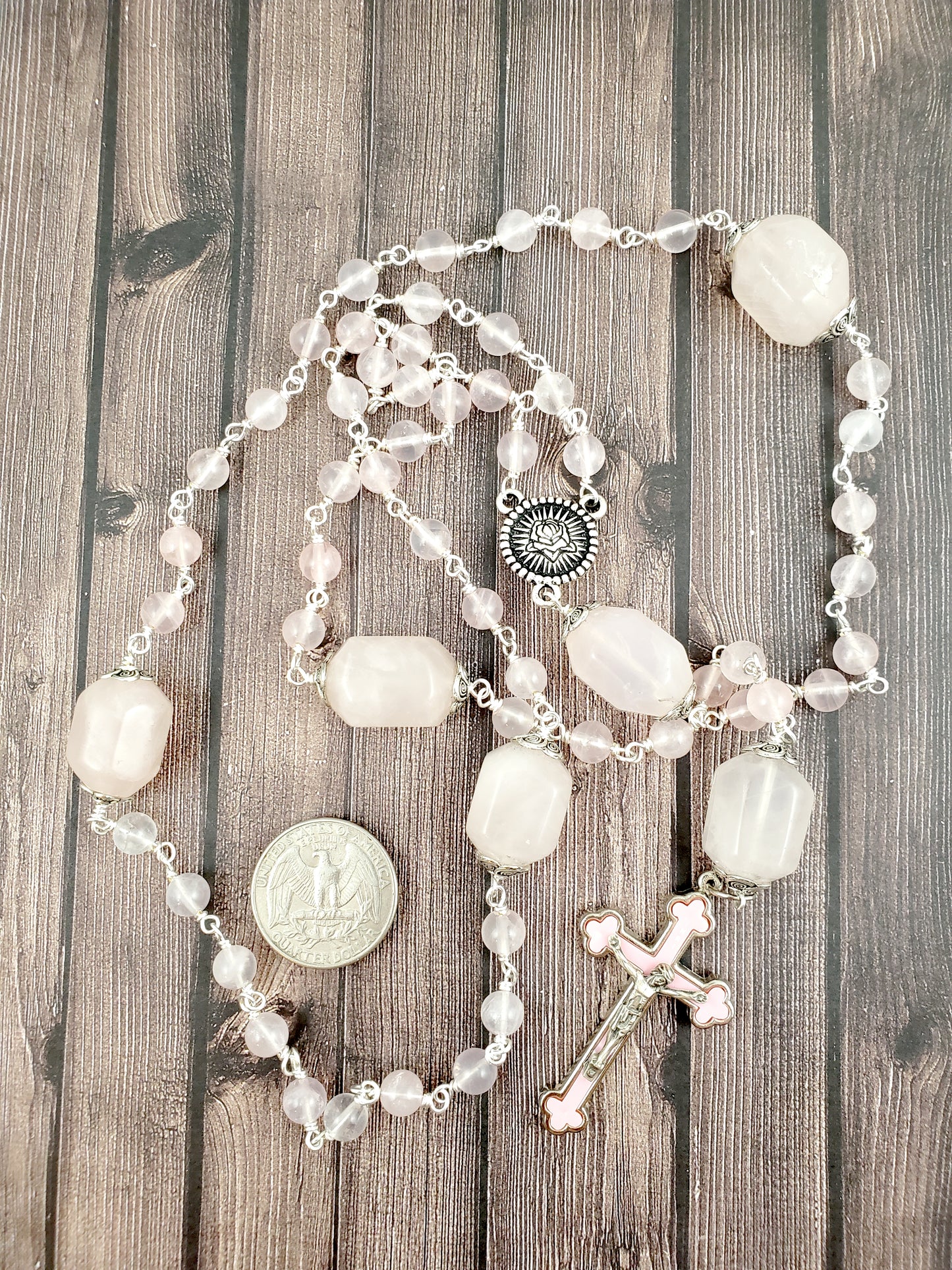 Gorgeous Heirloom Rose Quartz Rosary