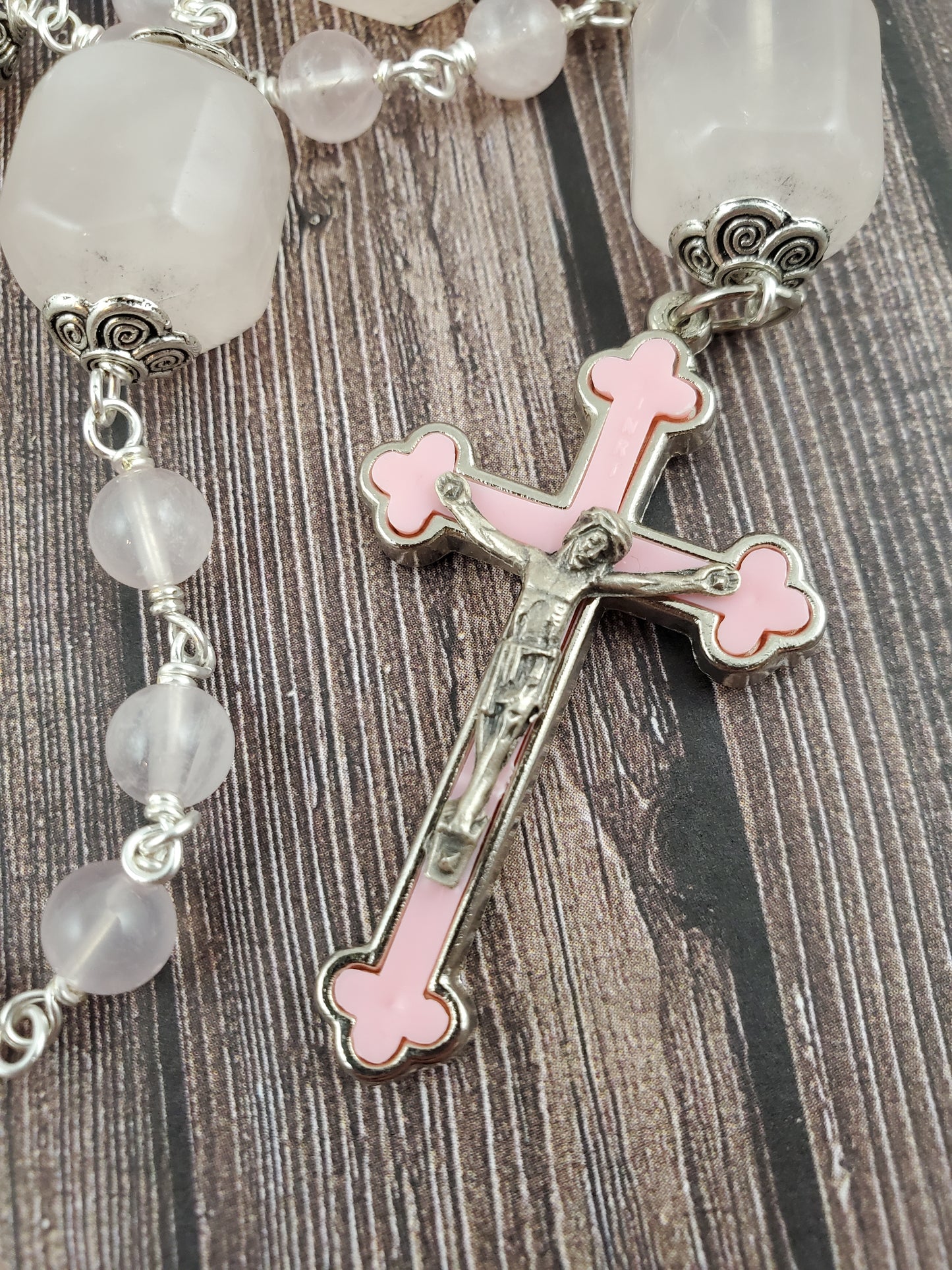 Gorgeous Heirloom Rose Quartz Rosary
