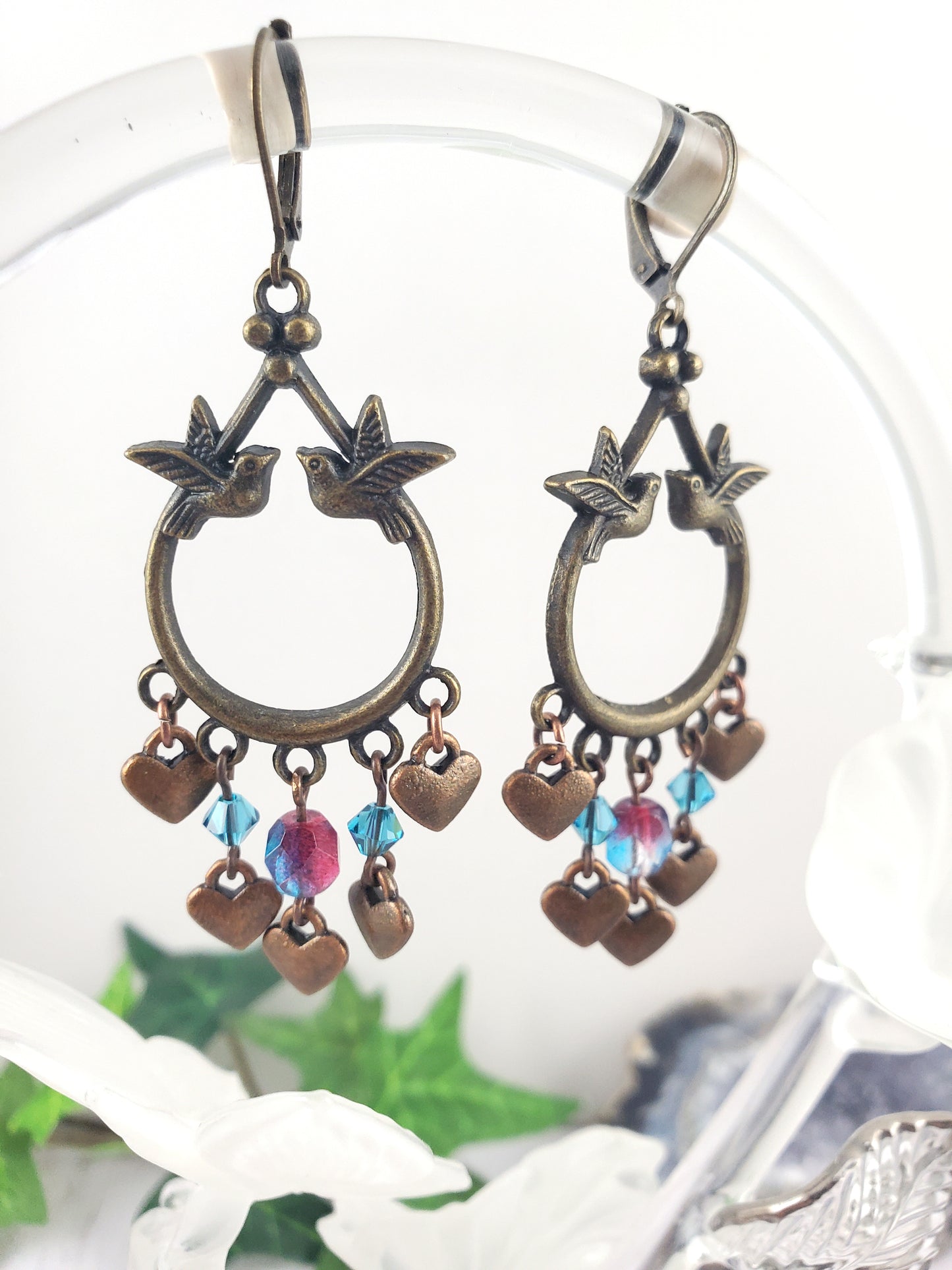 Love Birds Chandelier Earrings