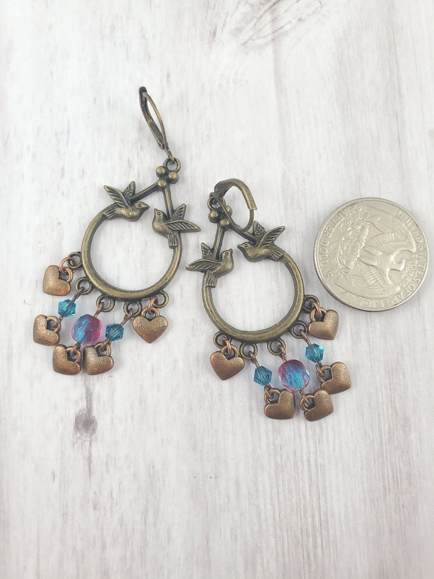 Love Birds Chandelier Earrings