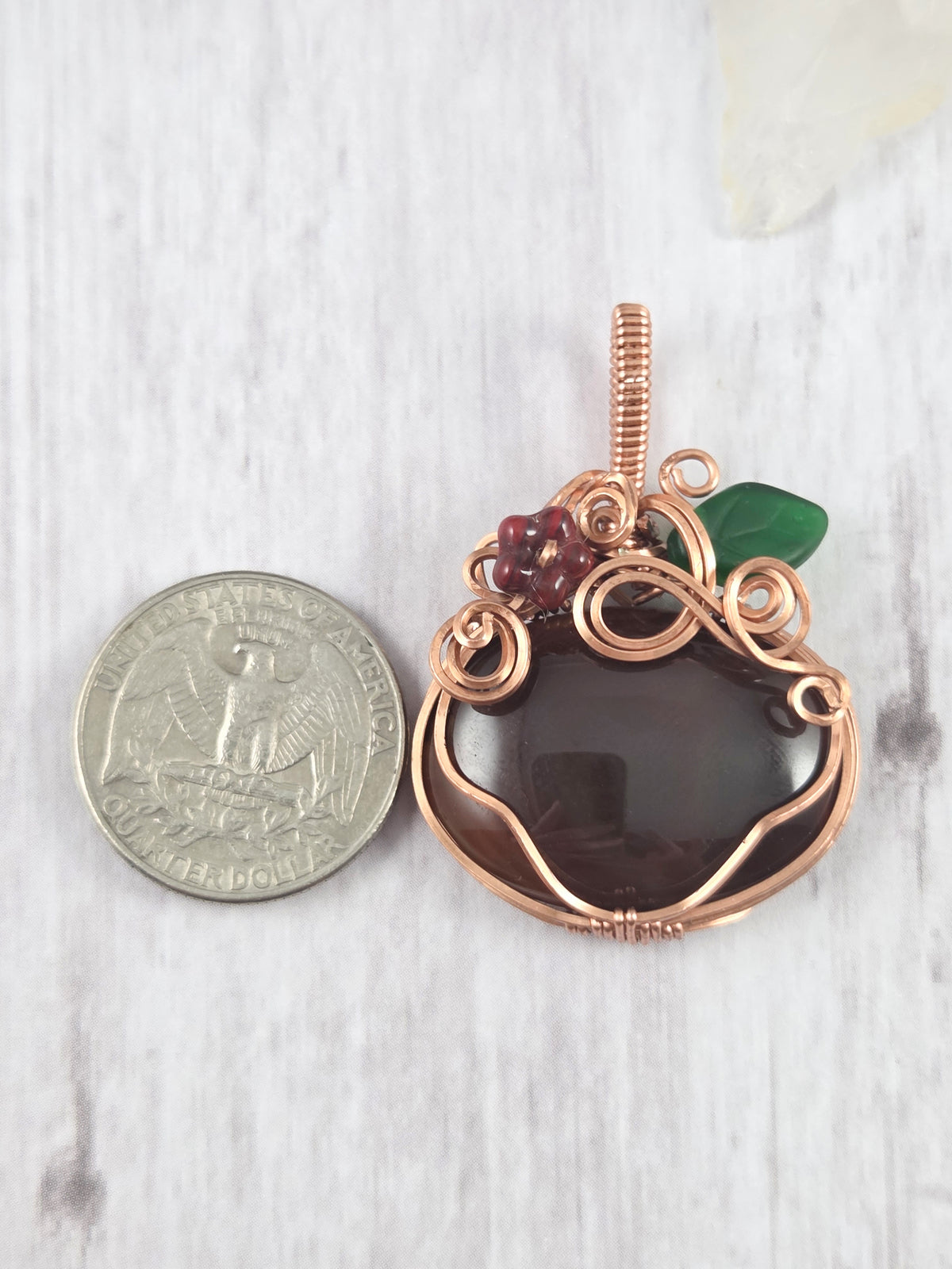 Delightful Brown Agate Squash Pendant