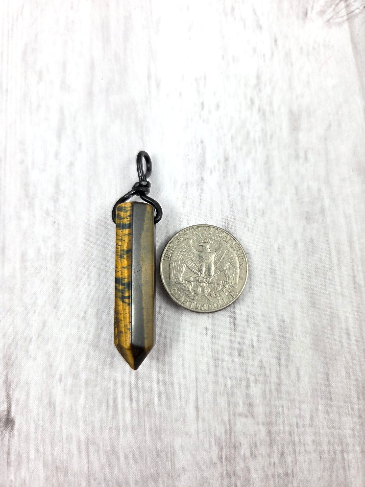 Chatoyant Tiger Eye Polished Point Pendant