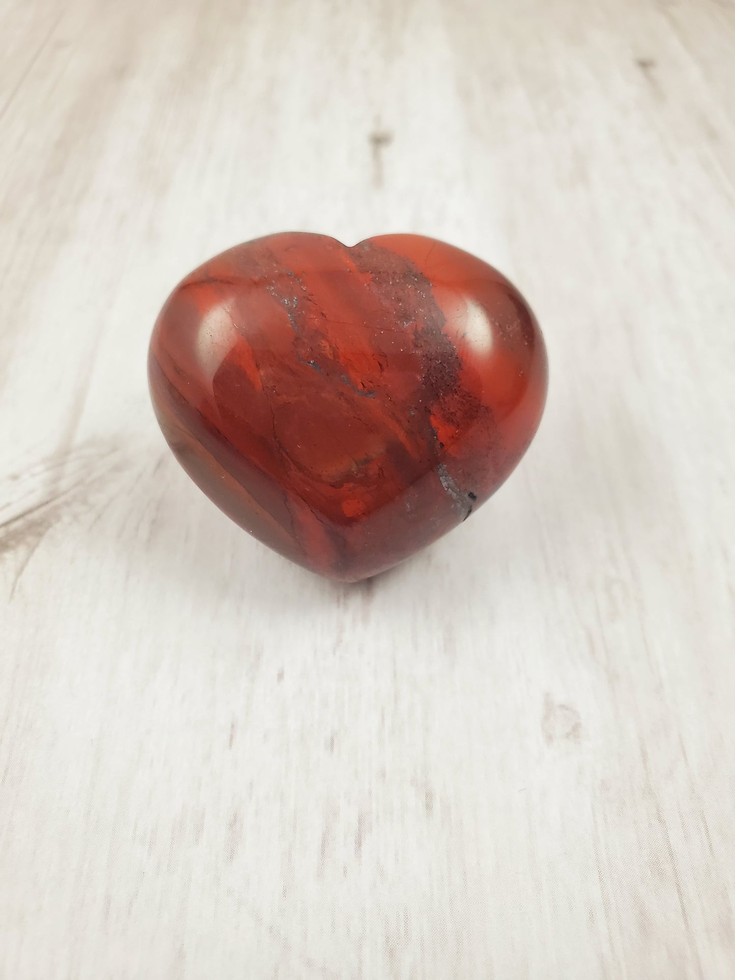 Puffy Chonky Red Jasper Heart