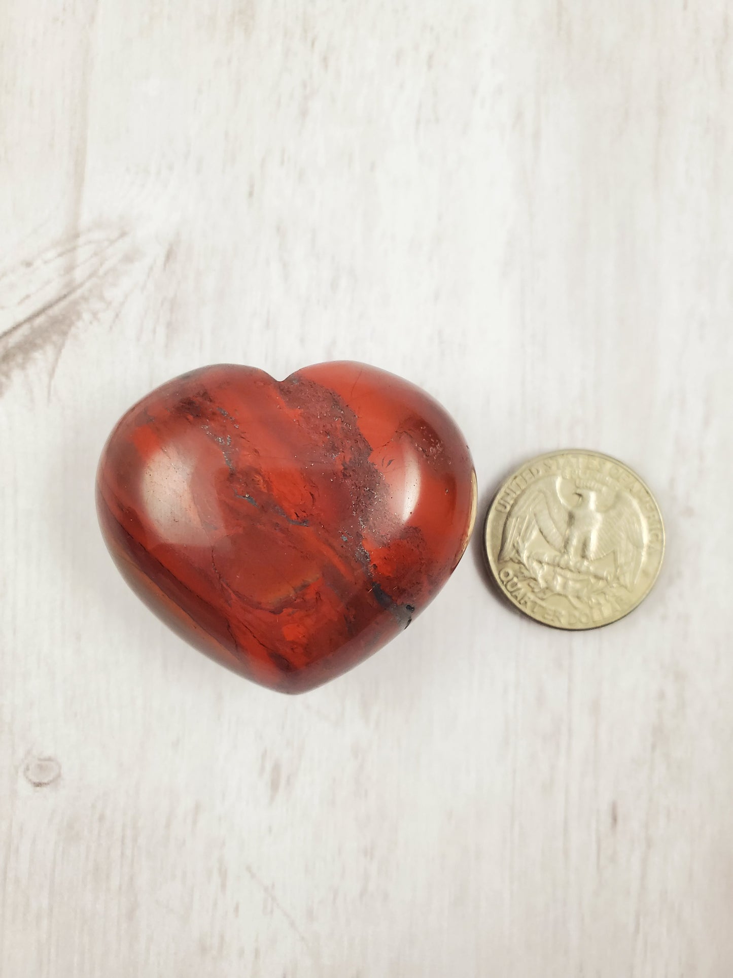 Puffy Chonky Red Jasper Heart