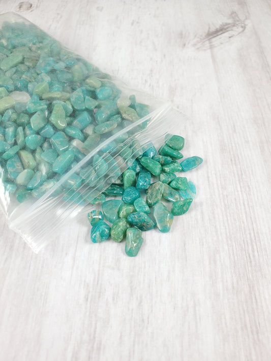 Exellent Dark Green Amazonite Undrilled Gem Chips