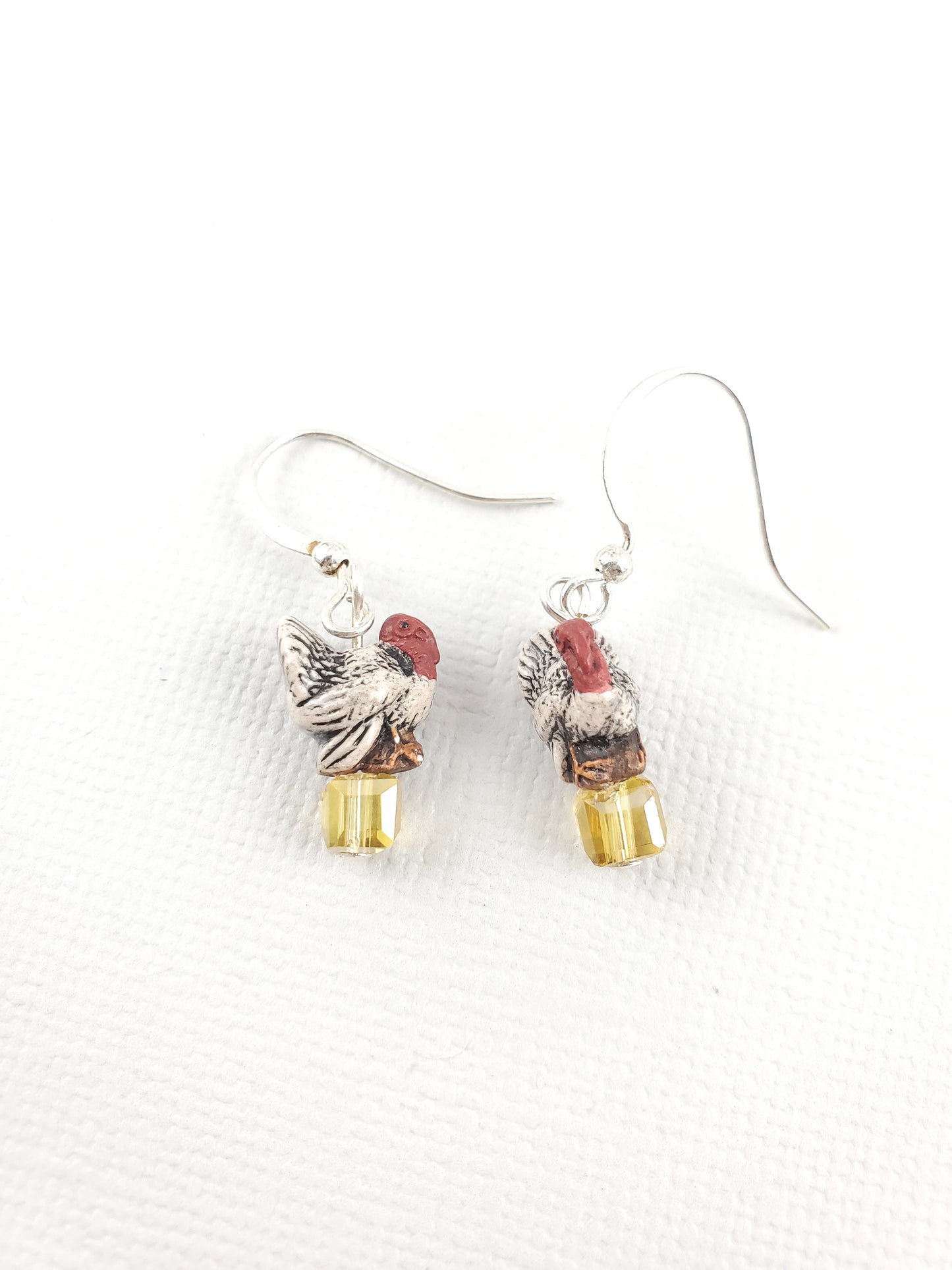 Peruvian Clay Turkey Earrings