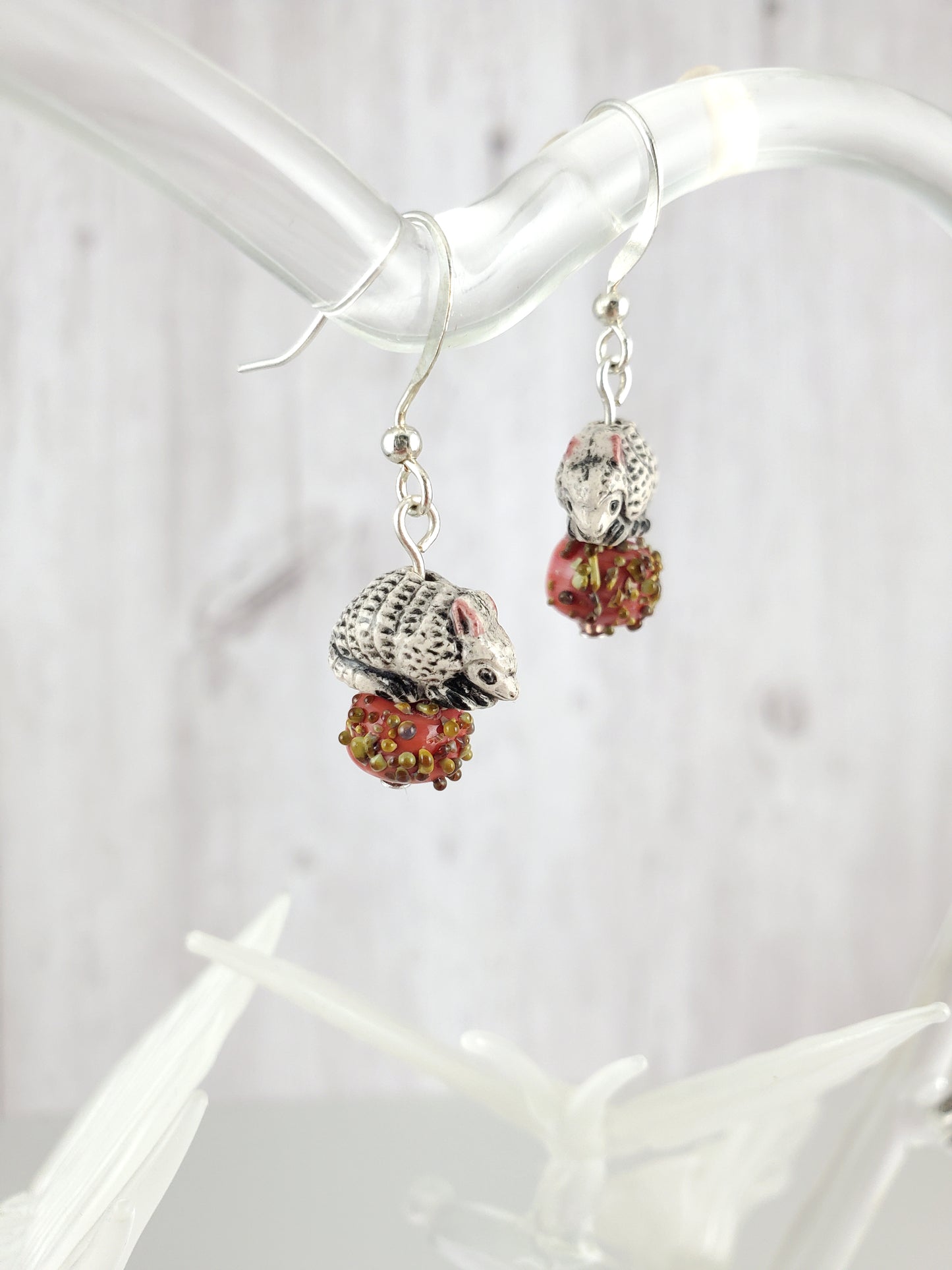 Peruvian Clay Armadillo Earrings