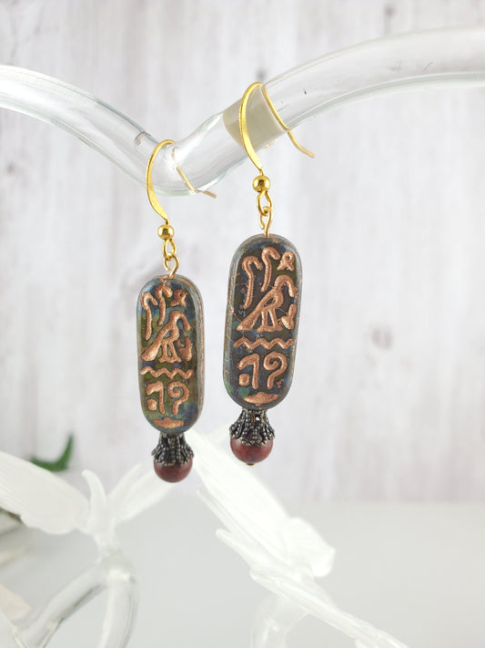 Egyptian Cartouche Earrings