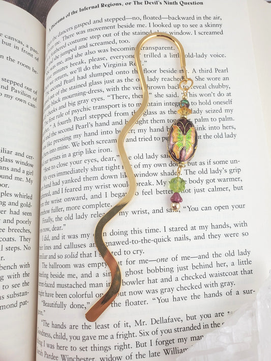 Cloisonne Butterfly Bookmark