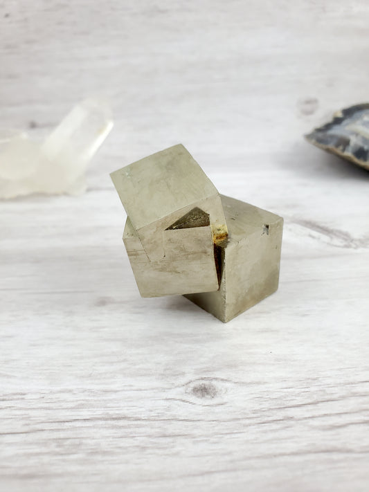 Amazing Spanish Pyrite Triple Cube