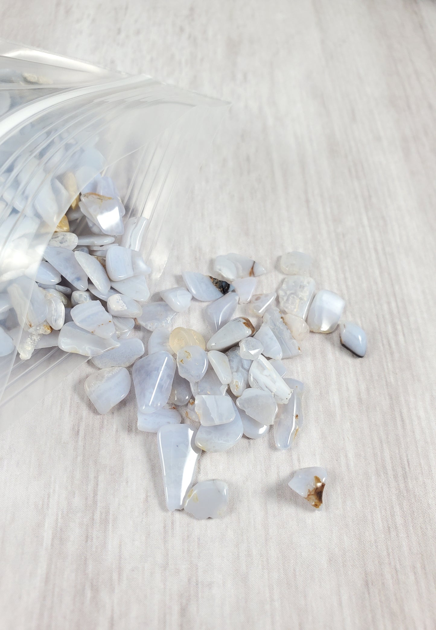 Blue Lace Agate Undrilled Gem Chips