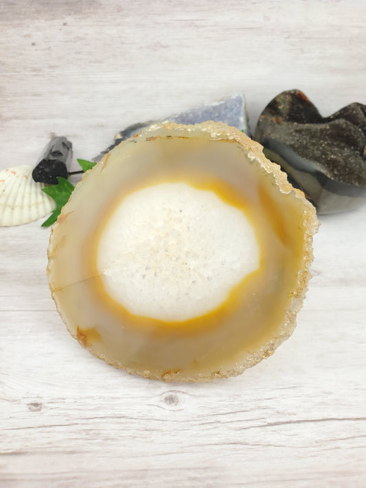 Natural Agate and Quartz Slice