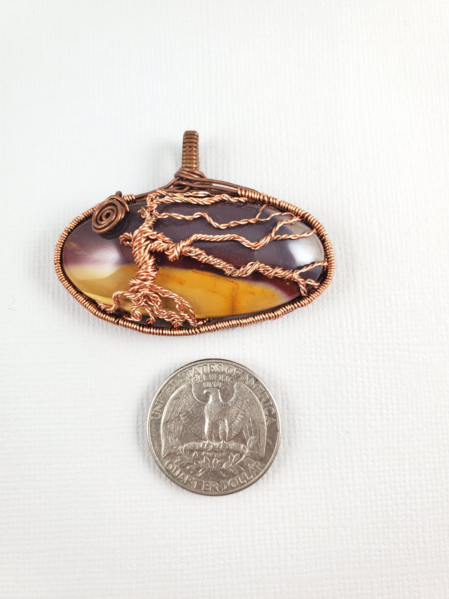 Blasted Heath Mookaite Tree of Life Pendant