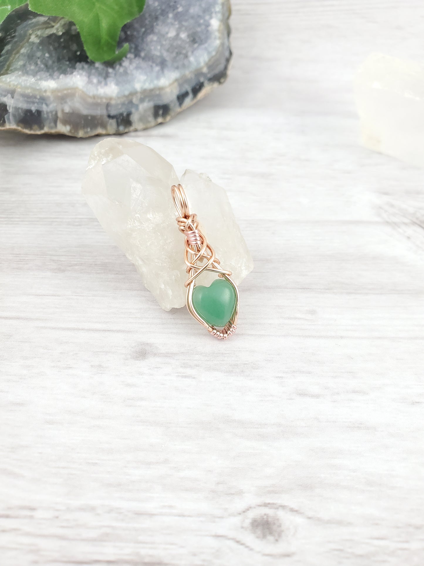 Mini Green Adventurine Heart Pendant