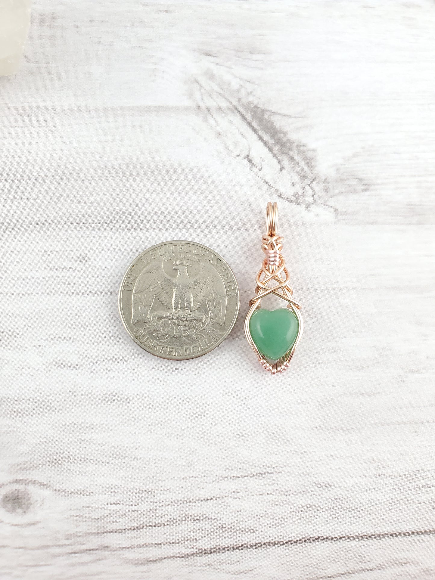 Mini Green Adventurine Heart Pendant
